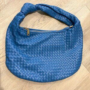 Melie Bianco Brigitte Blue Bag Women Large Satchel Oversized Edition NWOT